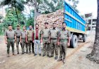 চট্টগ্রাম উত্তর বন বিভাগ কর্তৃক অবৈধভাবে কাঠ পাচারের সময় গর্জন কাঠের চৌকাঠ সহ ট্রাক জব্দ