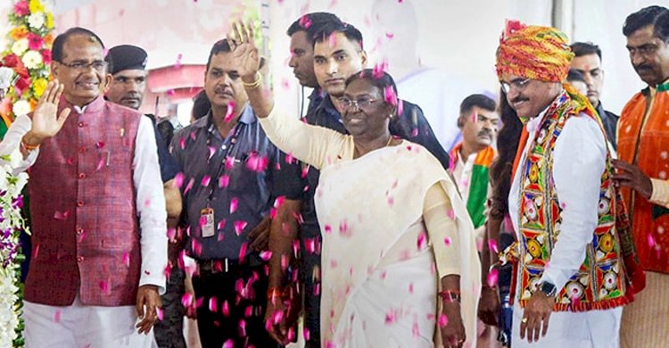 ভারতের প্রথম আদিবাসী রাষ্ট্রপতি দ্রৌপদী মুর্মু>
</div>
</div>
<div class=