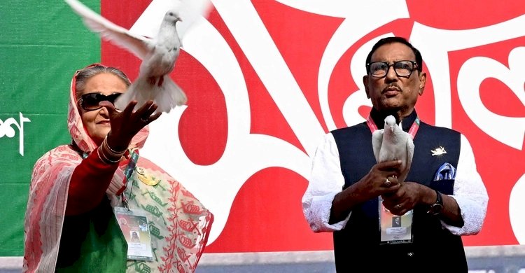 আওয়ামী লীগের নেতৃত্বে ফের শেখ হাসিনা-ওবায়দুল কাদের