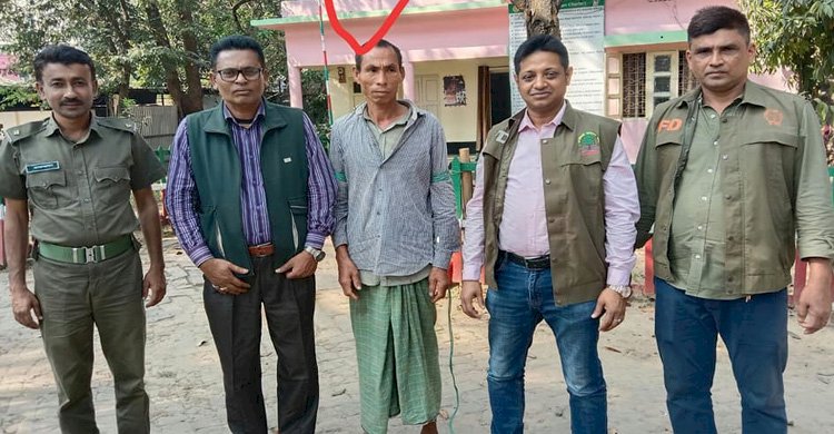 হাটহাজারী রেঞ্জের সর্তা বন বিটের সংরক্ষিত বনের গাছ কাটার সময় আটক ১