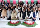 টুঙ্গিপাড়ায় বঙ্গবন্ধুর সমাধিতে প্রধানমন্ত্রী ও মন্ত্রিসভার সদস্যদের শ্রদ্ধা