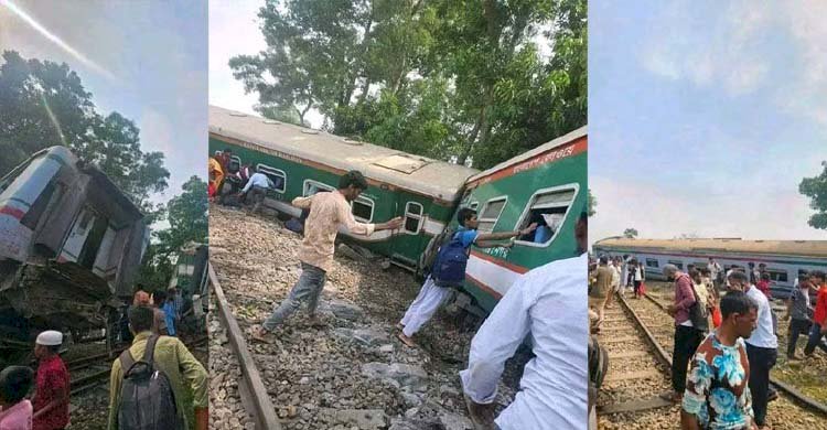 কুমিল্লায় বিজয় এক্সপ্রেসের ৯ বগি লাইনচ্যুত
