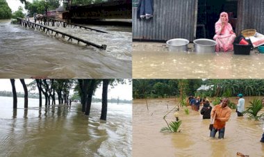 স্মরণকালের ভয়াবহ বন্যার কবলে ফেনী