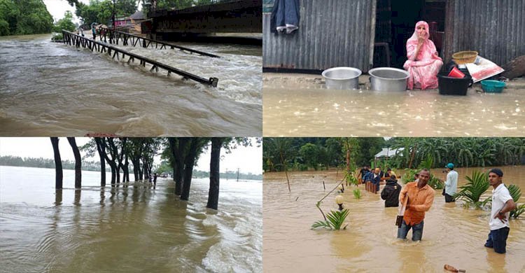 স্মরণকালের ভয়াবহ বন্যার কবলে ফেনী