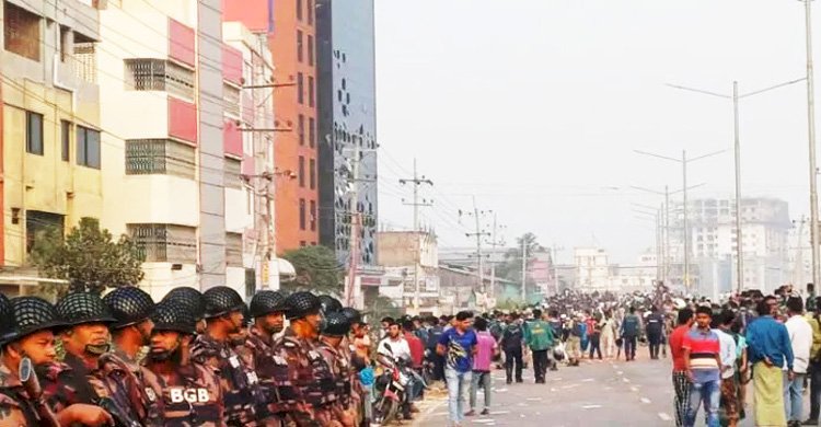 পরিস্থিতি নিয়ন্ত্রণে যাত্রাবাড়ী-ডেমরা এলাকায় ৬ প্লাটুন বিজিবি মোতায়েন