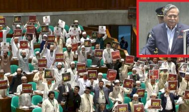 সংসদে রাষ্ট্রপতির ভাষণ, বিরোধী দলের হট্টগোল-ওয়াক আউট