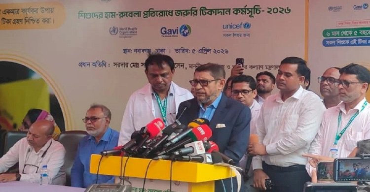 ৩ মে থেকে সারা দেশে মিলবে হামের টিকা : স্বাস্থ্যমন্ত্রী