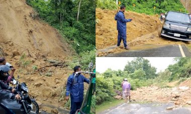 রাঙামাটিতে ৯৮ স্থানে পাহাড় ধস, রাঙামাটি-খাগড়াছড়ি যোগাযোগ বিছিন্ন